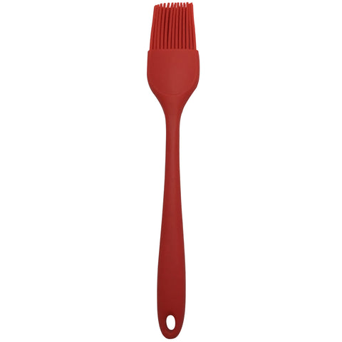 Conjunto Utensílios De Cozinha Silicone Colher Espátula Pincel Brinox Vermelho