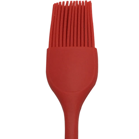 Conjunto Utensílios De Cozinha Silicone Colher Espátula Pincel Brinox Vermelho