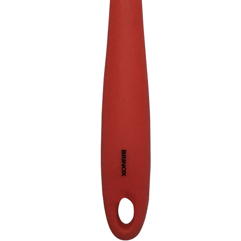 Conjunto Utensílios De Cozinha Silicone Colher Espátula Pincel Brinox Vermelho