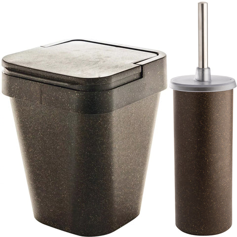 Conjunto Banheiro Lixeira Plástica Eco 5l E Escova Sanitária
