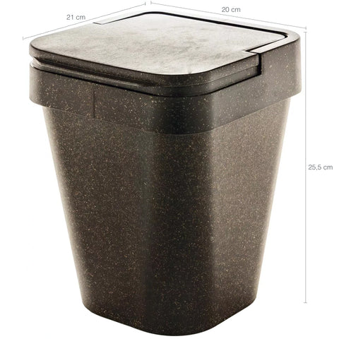 Conjunto Banheiro Lixeira Plástica Eco 5l E Escova Sanitária