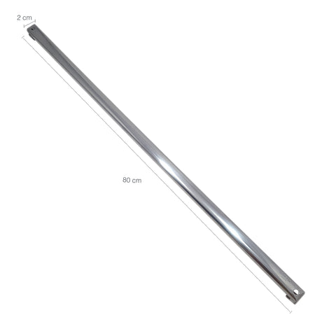 Barra De Inox Para Cozinha 80cm 6 Ganchos Utensílios Encaixe