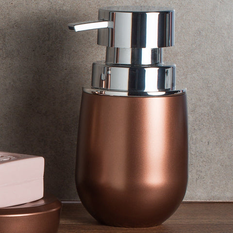 Conjunto Banheiro Belly Saboneteiras Porta Escova Algodão Cobre