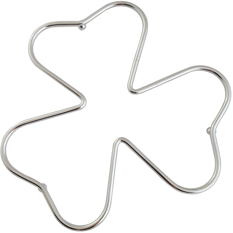 Conjunto De 6 Suportes Descanso De Panelas Trevo Aço Cromado