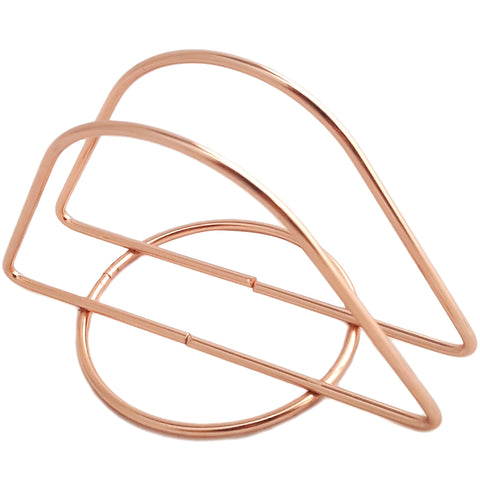 Kit 3 Suporte Porta Guardanapo Rose Gold de Papel para Mesa Passerini