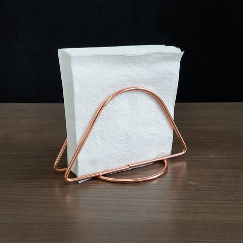 Kit 3 Suporte Porta Guardanapo Rose Gold de Papel para Mesa Passerini