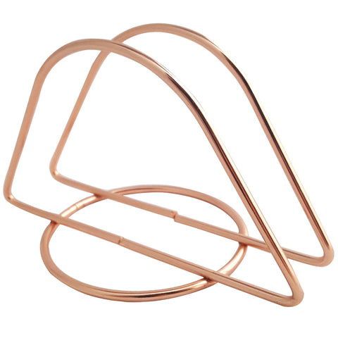 Kit 3 Suporte Porta Guardanapo Rose Gold de Papel para Mesa Passerini