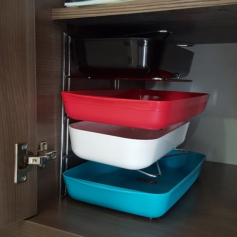 Organizador de Armario Aramados para Cozinha Porta Formas