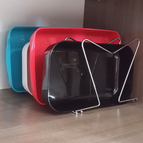 Organizador de Armario Aramados para Cozinha Porta Formas