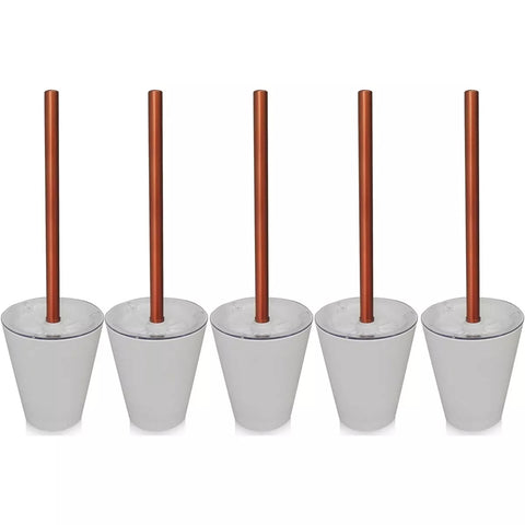 5 Suportes Escova Sanitária Vitra Vintage Vaso Privada Banheiro Cobre