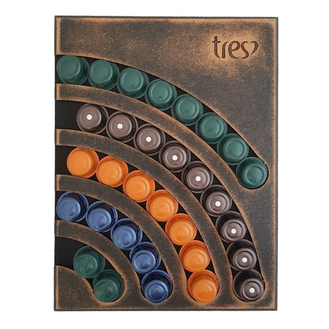 Suporte Porta 31 Capsulas Parede Três Corações MDF Artesanal