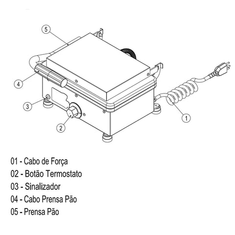 Mini Grill Elétrico Sanduicheira Lanches Progás Chapa Para Hamburguer 220 Volts