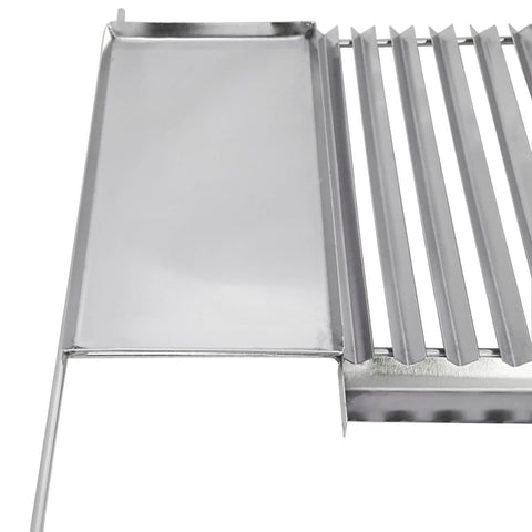 Grelha Inox Para Churrasco Com Coletor de Gordura E Chapa Auxiliar