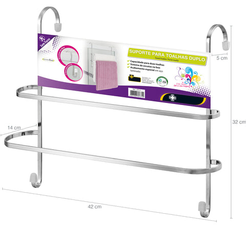 Toalheiro Suporte Shampoo Box E Toalheiro Bancada Banheiro