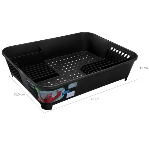 Escorredor De Louças Coza Aberturas Porta Talheres Cozinha Preto