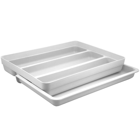 Organizador Suporte Extensível Porta Talheres Cozinha Gaveta Branco