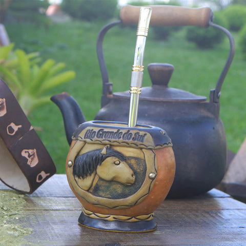 Bomba Para Terere Chimarrão Bogo Mola Banho Ouro Aço Inox Lisa