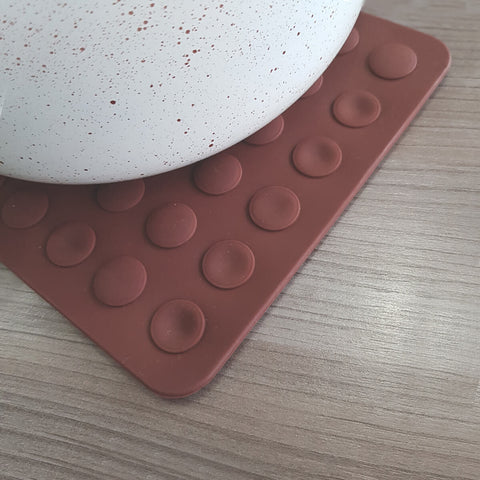 Descanso de Panela Silicone Apoio Quadrado Chocolate Brinox