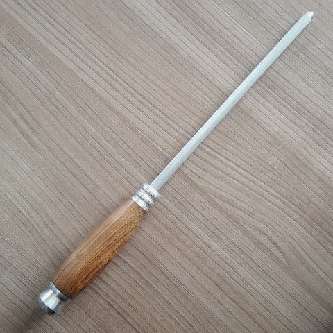 Chaira Rodeio Amolador Para Facas 8" Afiador Doméstico Aço Inox