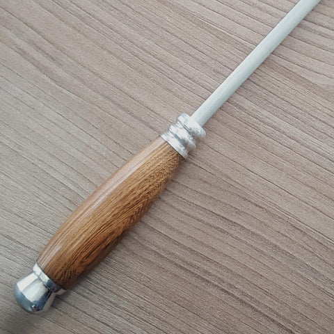 Chaira Rodeio Amolador Para Facas 8" Afiador Doméstico Aço Inox