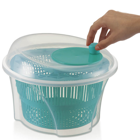 Secador de Salada Centrifuga Manual Seca Verduras e Vegetais Arthi Azul Tiffany