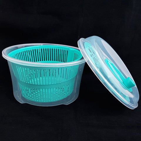 Secador de Salada Centrifuga Manual Seca Verduras e Vegetais Arthi Azul Tiffany