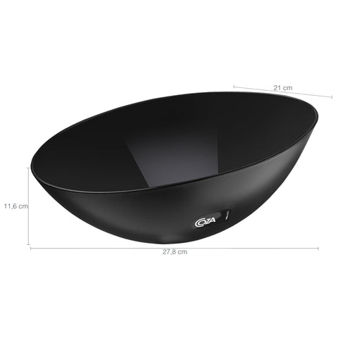6 Saladeiras Coza Tigela Cozinha Saladeira Plastico Saladas Preto