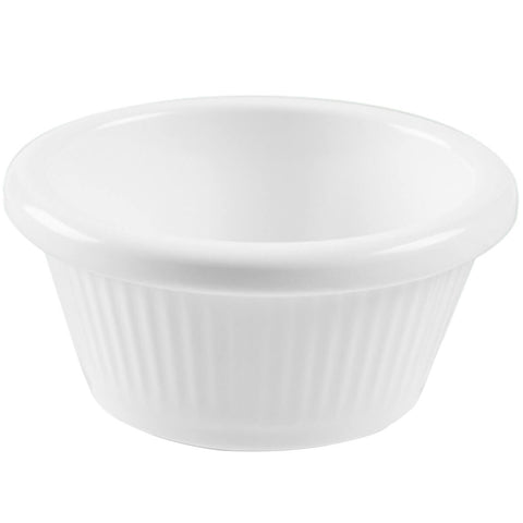 12 Ramekin Canelado Haus Refratário De Melamina 50ml Branco