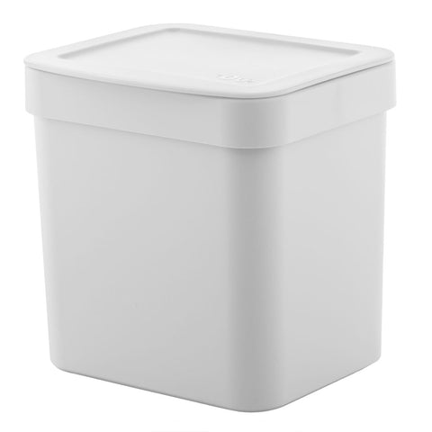 Lixeira 2,5l Trium Ou Compacta Tampa Cozinha Bancada Casa Branco