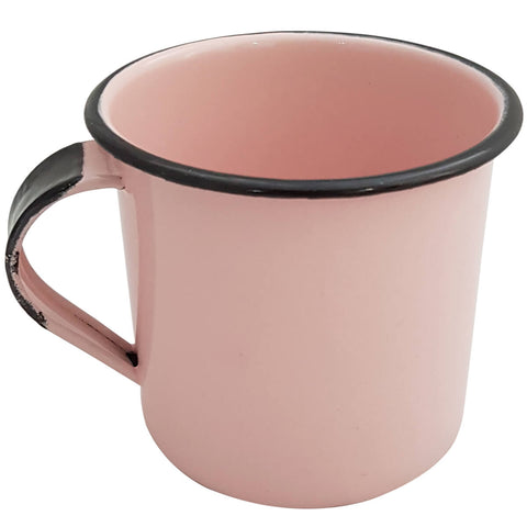 Caneca Esmaltada Xícara de Café Chá 400ml Caneca Agata Caneca Rosa