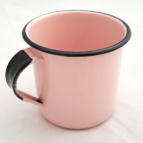 Caneca Esmaltada Xícara de Café Chá 400ml Caneca Agata Caneca Rosa