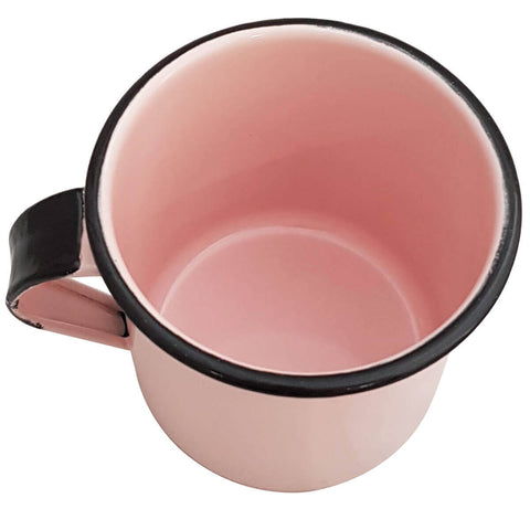 Jogo 6 Xícaras Café Caneca Esmaltada 400ml Caneca de Agata Rosa