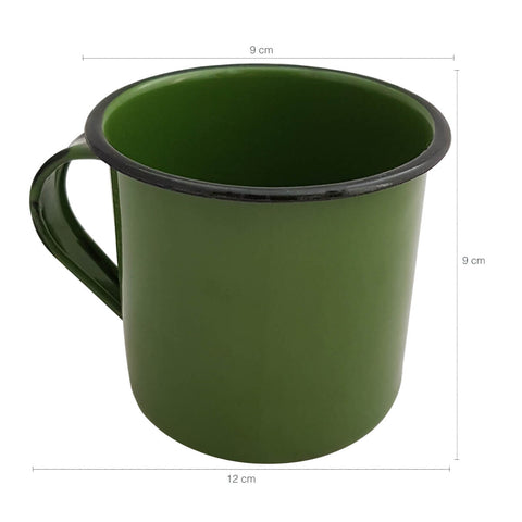 Caneca Esmaltada Xícara de Café Chá 400ml Caneca Agata Caneca Verde