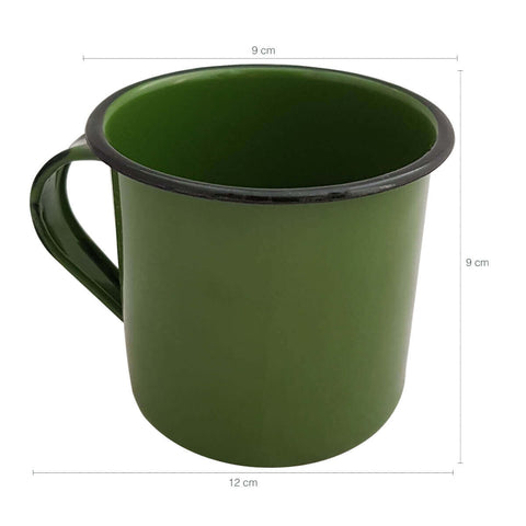 Jogo 6 Xícaras Café Caneca Esmaltada 400ml Caneca de Agata Verde