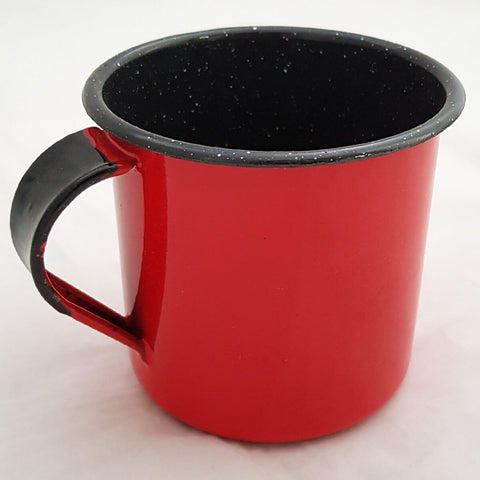 Caneca Esmaltada Xícara de Café Chá 400ml Caneca Agata Caneca Vermelha