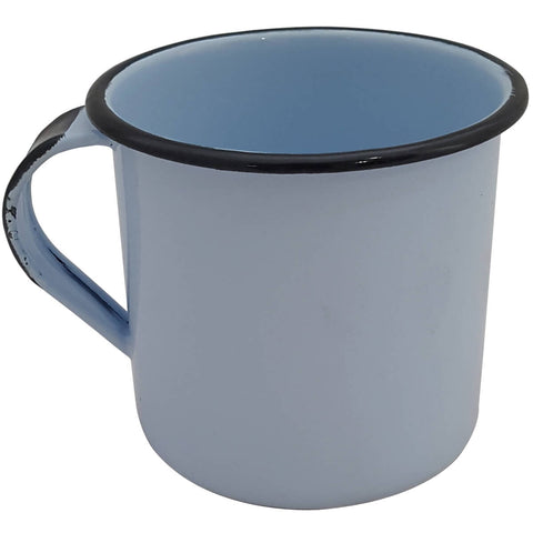 Caneca Esmaltada Xícara de Café Chá 400ml Caneca Agata Caneca Azul Claro