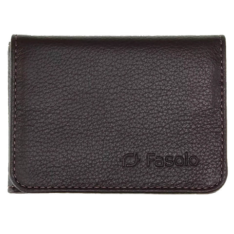 Carteira Masculina Pequena de Bolso Carteira de Couro Café