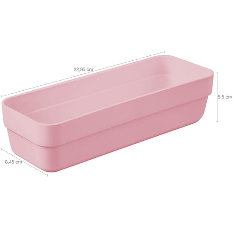 Organizador De Gavetas Porta Lápis Organizador Multiuso Make Rosa Quartzo