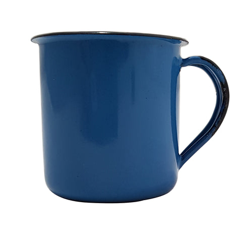 Caneca Xícara de 70ml Chá Café Esmaltadas Agata Cozinha Azul