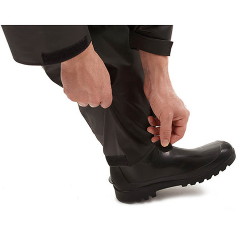 Capa De Chuva Impermeável Para Motoqueiro De Pvc Masculino Preto Combate Gola G