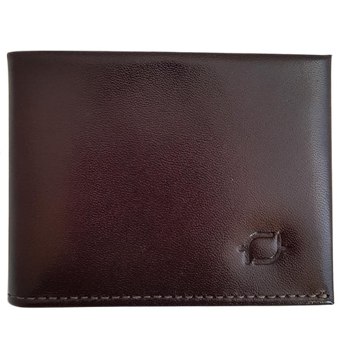 Carteira Masculina de Couro Pequena Porta Cartões Cédulas e Documentos Fasolo Café