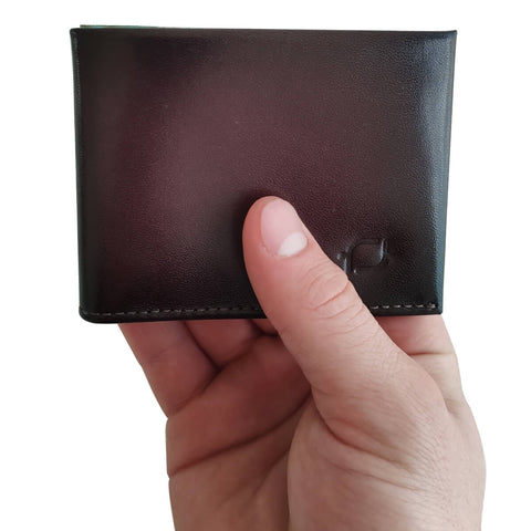 Carteira Masculina de Couro Pequena Porta Cartões Cédulas e Documentos Fasolo Café