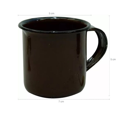 Jogo 6 Canecas Xícaras De 70ml Chá Café Esmaltadas Cozinha Colorido