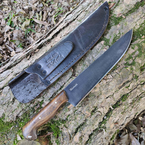 Faca Picanheira Davila Larga 8' Aço Carbono 5160 Fosfatizado Monobloco 4mm