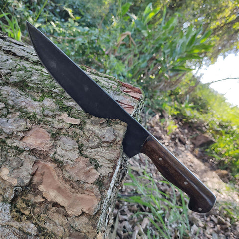 Faca Picanheira Davila Larga 8' Aço Carbono 5160 Fosfatizado Monobloco 4mm