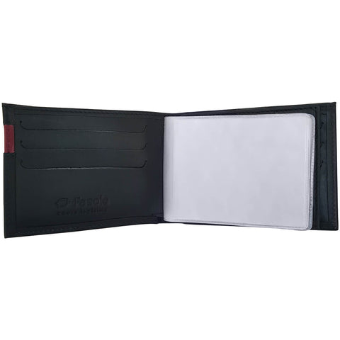 Carteira Fasolo De Bolso Masculina Couro Para Cartões Carti Preta