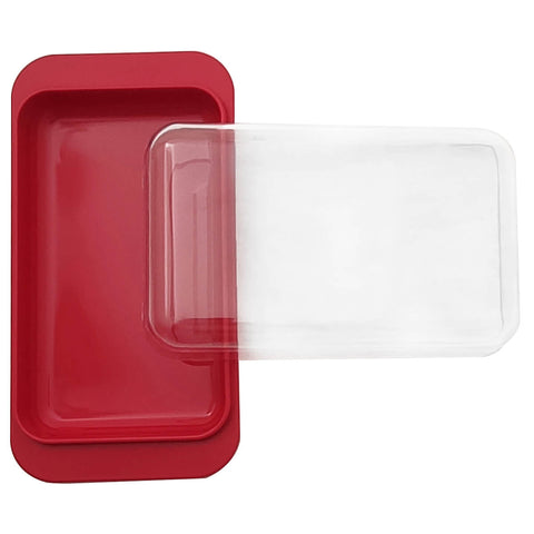 Conjunto Porta Frios Manteigueira Porta Queijo Minas E Açucareiro Vermelho