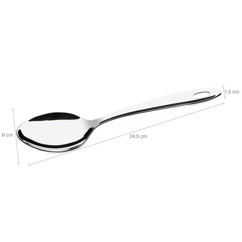 Conjunto Utensílios Cozinha Inox Espátula Garfo Trinchante Colher Para Arroz Escumadeira