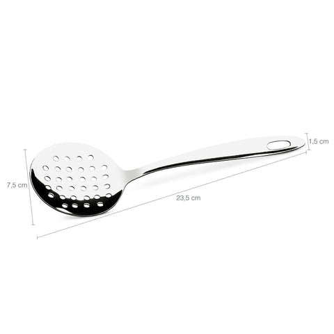 Conjunto Utensílios Cozinha Inox Espátula Garfo Trinchante Colher Para Arroz Escumadeira