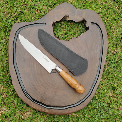 Faca Coqueiro Deitado para Churrasco 7 Polegadas em Aço Inox 420